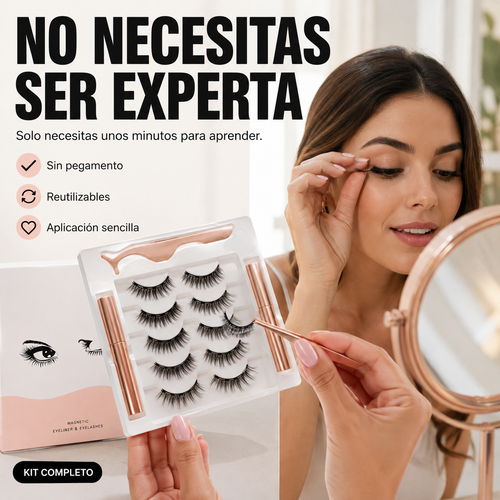 Kit De Pestañas Magnéticas CAJA ROSADA
