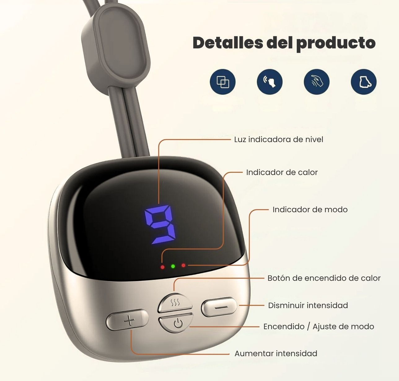 Mini masajeador portátil inalámbrico para el cuello