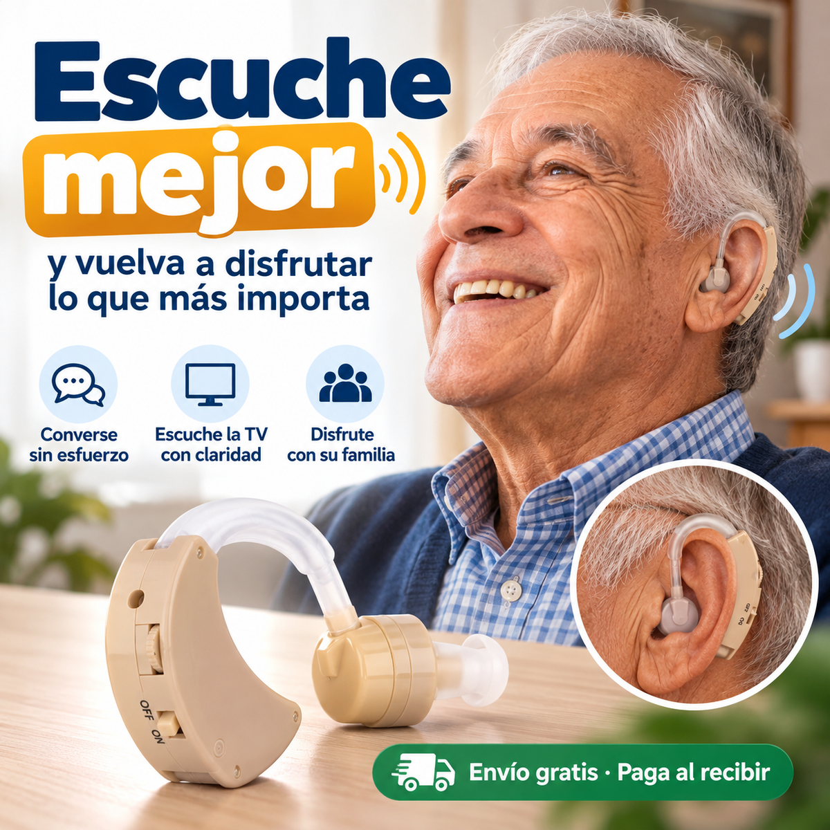 Amplificador auditivo para sordos