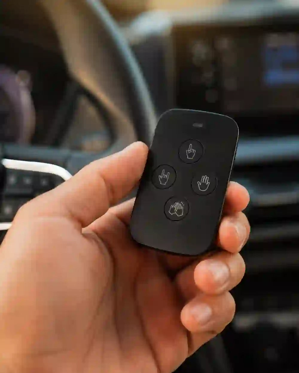 Detalle del control remoto
