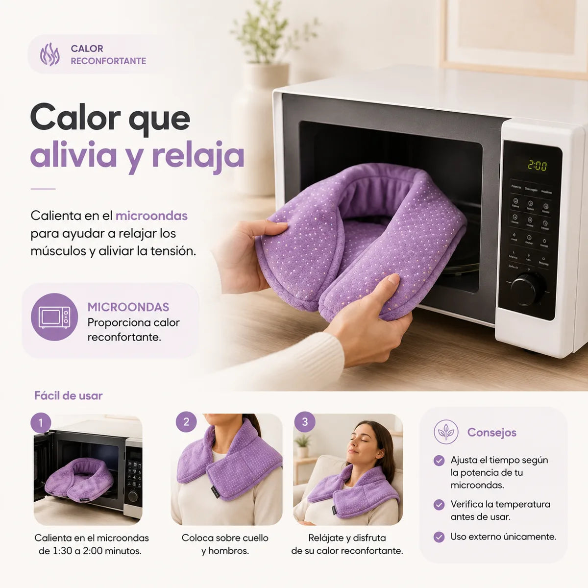 Wrap calentándose en el microondas, listo para usarse