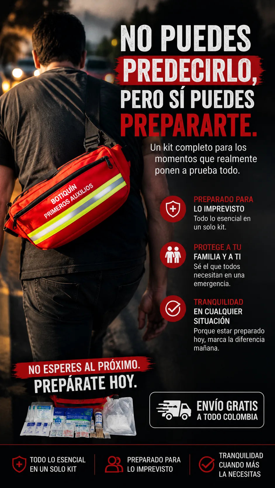 No puedes predecirlo, pero sí puedes prepararte — Kit de Emergencia Sísmica